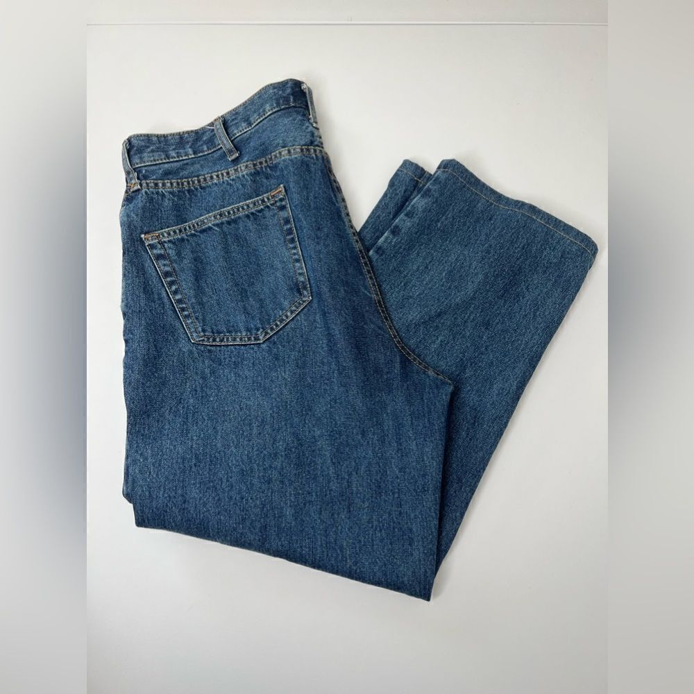 Lands’End Men's Relaxed Fit Straight Leg Jeans Size 38 x 27 Blue